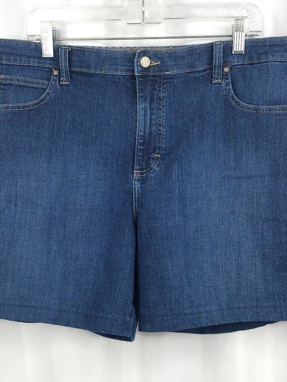 Lee‎ Relaxed Fit Denim Jean Shorts Women's Plus Size 18 M Blue Cut Off